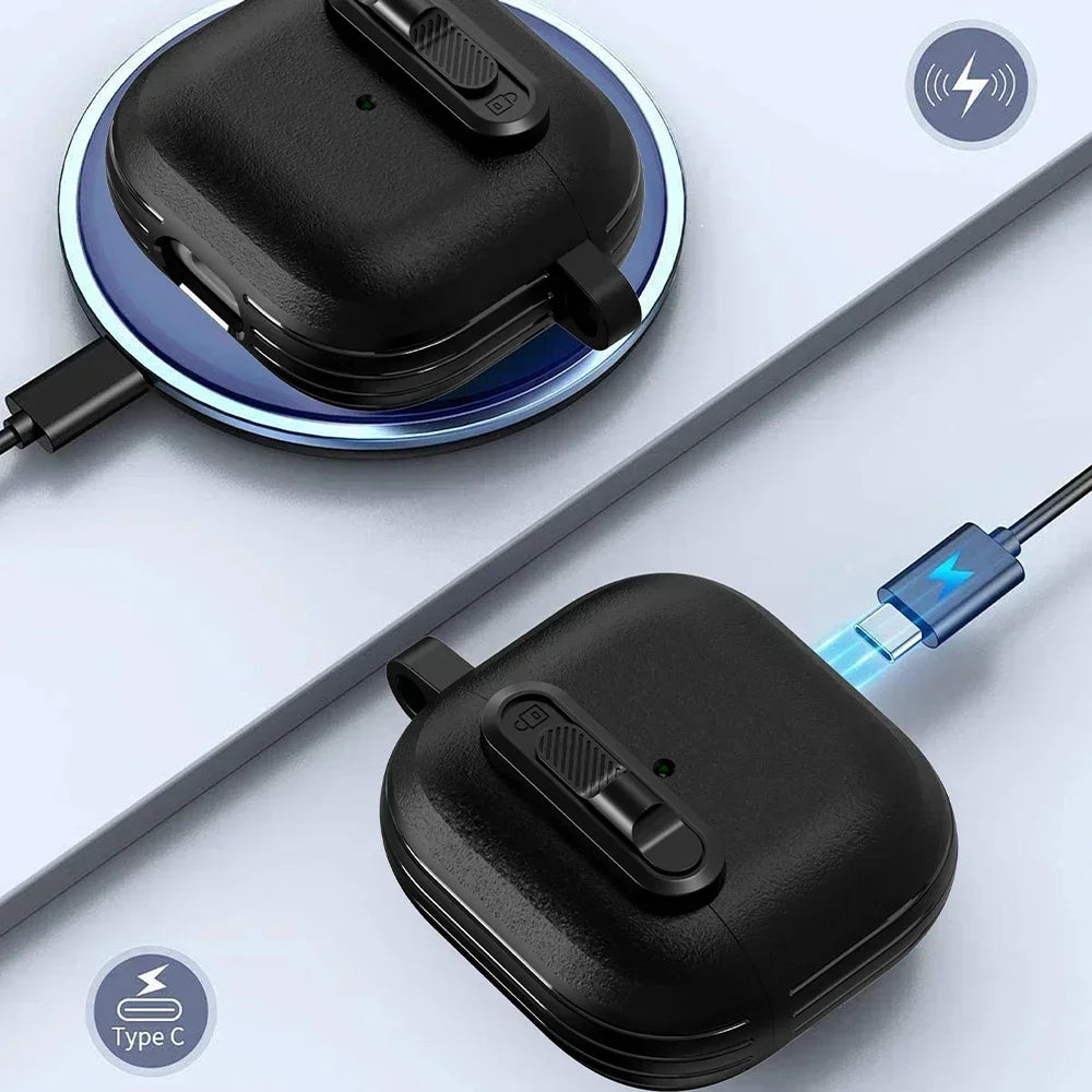 Frosted Earphone Case for Apple Airpods 4 with Cleansing Sets Wireless Headset Cover Magnetic Horizontal Lock Protective Covers Caseverse