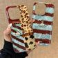 Splicing Leopard Print Clear Phone Case For iPhone 16 Pro Cases iPhone 16 15 14 13 12 11 Pro Max XS X XR 7 8 Plus 16 Clear Cover - Caseverse