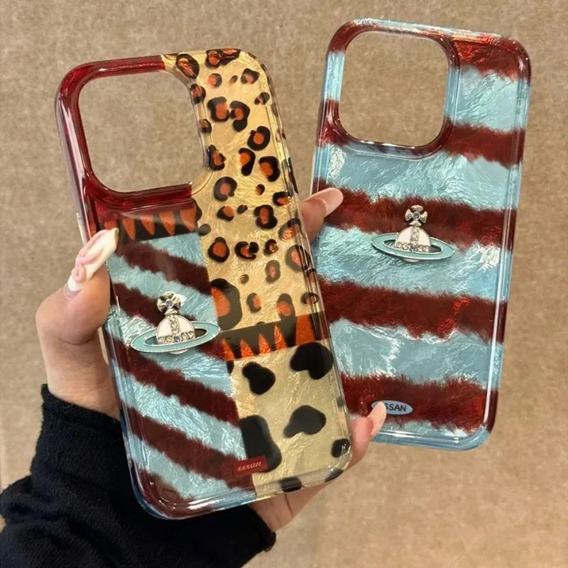 Splicing Leopard Print Clear Phone Case For iPhone 16 Pro Cases iPhone 16 15 14 13 12 11 Pro Max XS X XR 7 8 Plus 16 Clear Cover - Caseverse