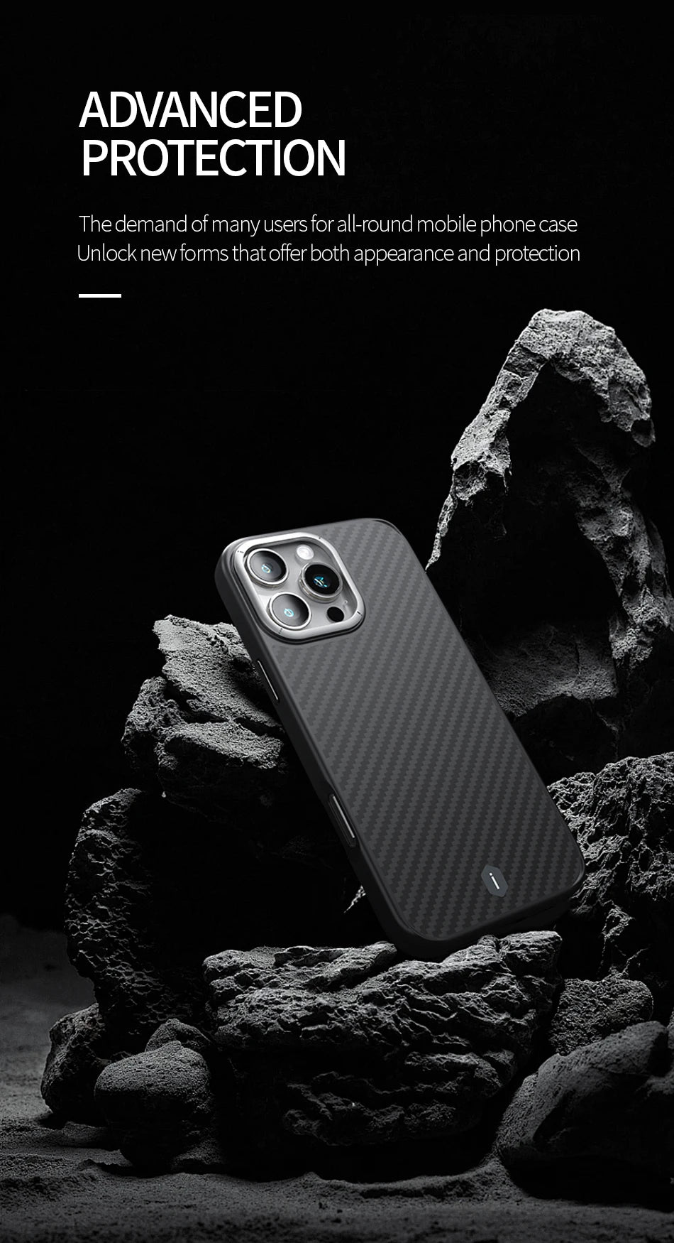 WiWU Kevlar Mobile Phone Case for iPhone 16 Pro Max TPU Frame Anti-fingerprint Case for iPhone 16 Pro N52 Magnetic Attached - Caseverse