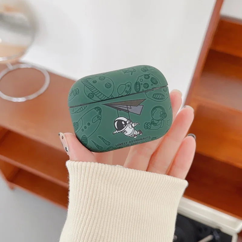 Astronaut Space Moon Earphone Soft Case for Apple Airpods 3 2 1 Pro 2 4 2024 Headphone Cover for Air Pods Pro2 3rd Gen Custodia Caseverse