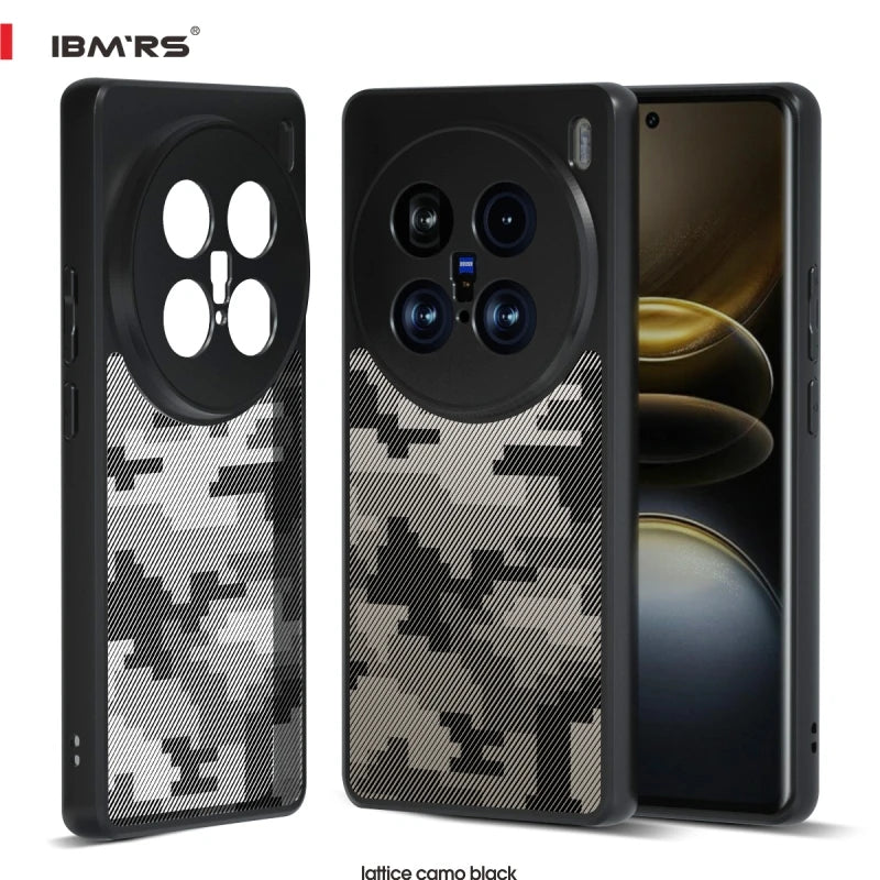 IBMRS for vivo X100 Ultra Case,Dual Layer Military Grade Drop Shockproof Protection Cell Phone Cover -  (Camo Black) - Caseverse