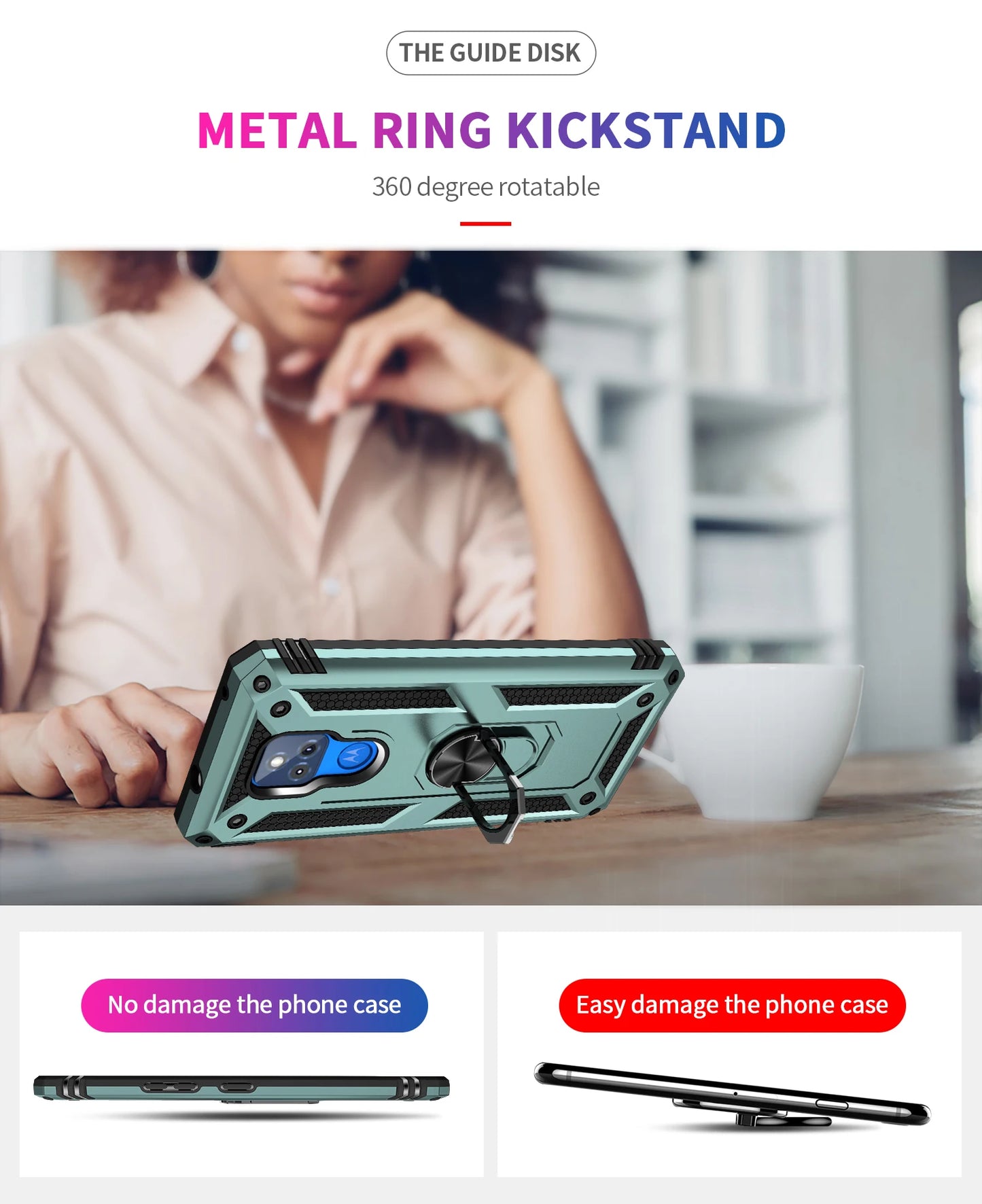 for Moto G Play Case for Phone Moto G Play 2021 Case Shockproof Armor Rugged Military Protective Car Holder Magnetic Cover