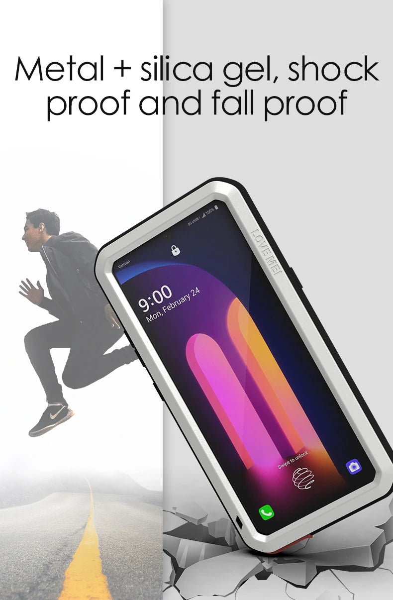 Love Mei Phone Case for  LG V60 Silicone Military Grade Metal Protective Case Shock Proof Dust Proof Cover - Caseverse