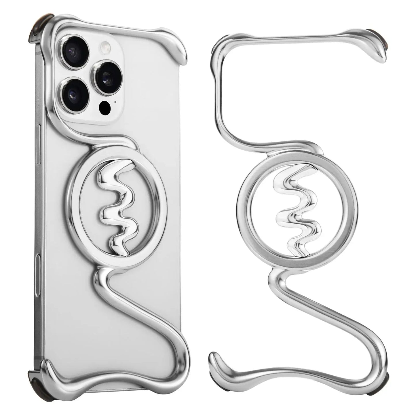 Oatsbasf Metal Phone Case for iPhone 16/16 Pro/16 Pro Max Ultra-thin Frameless Magsafe Shockproof Minimalist Protective Covers Caseverse