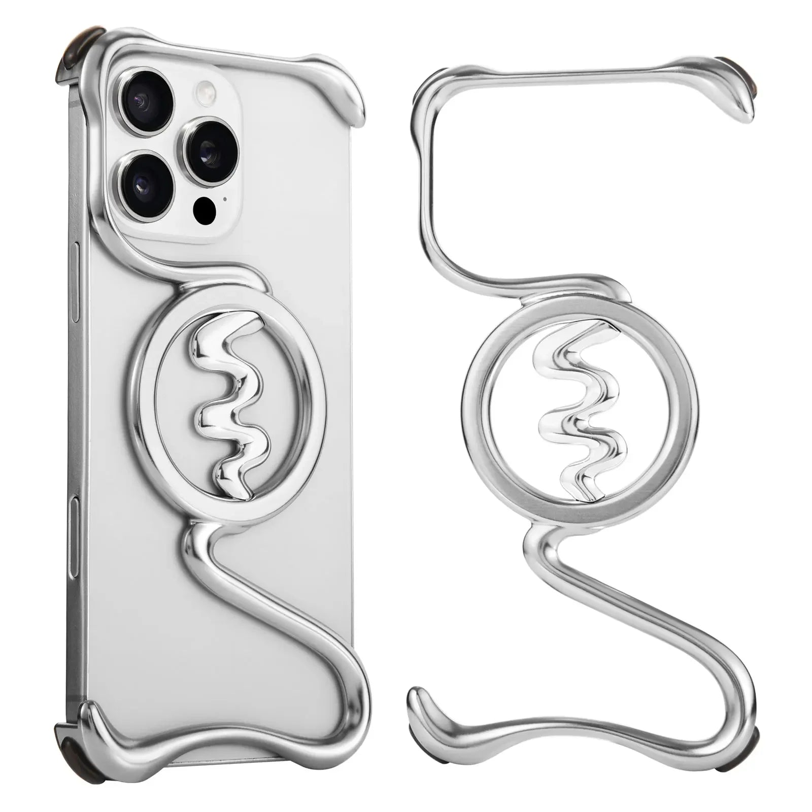 Oatsbasf Metal Phone Case for iPhone 16/16 Pro/16 Pro Max Ultra-thin Frameless Magsafe Shockproof Minimalist Protective Covers Caseverse