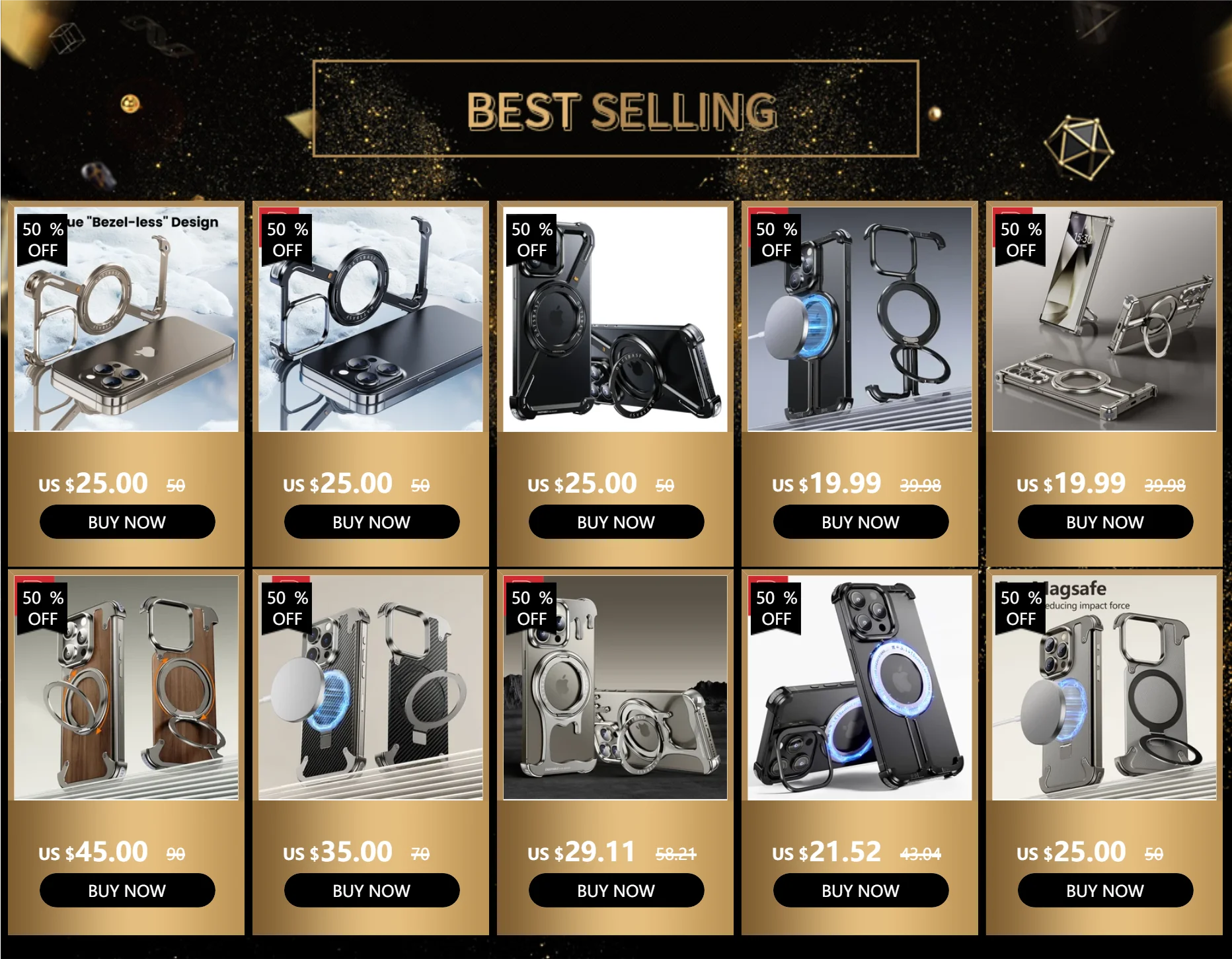 Oatsbasf Z Shape Metal Phone Case for iPhone15 /16 Pro Max Phone Protective Cover Shockproof Bumper w/360° Rotation Holder Caseverse