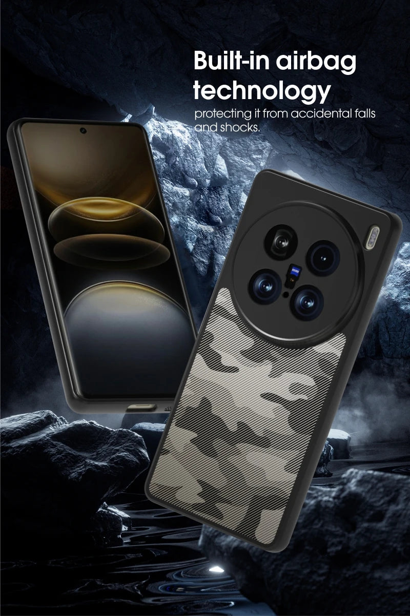 IBMRS for vivo X100 Ultra Case,Dual Layer Military Grade Drop Shockproof Protection Cell Phone Cover -  (Camo Black) - Caseverse
