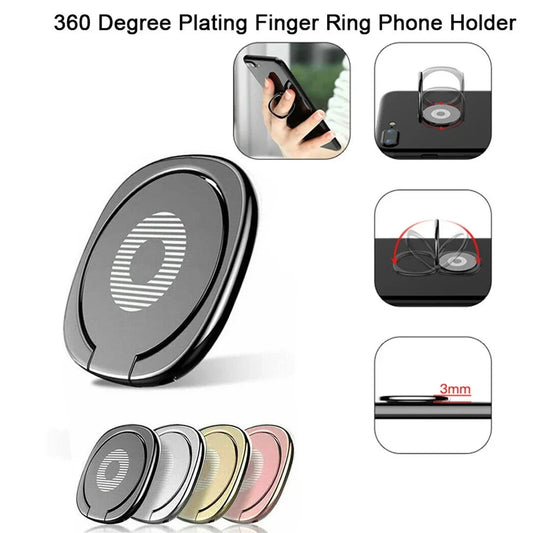 Metal Phone Holder Rotatable Finger Ring Stand Grip Universal Ultra thin Multifunction Desktop Support For Car Magnetic Holder Caseverse