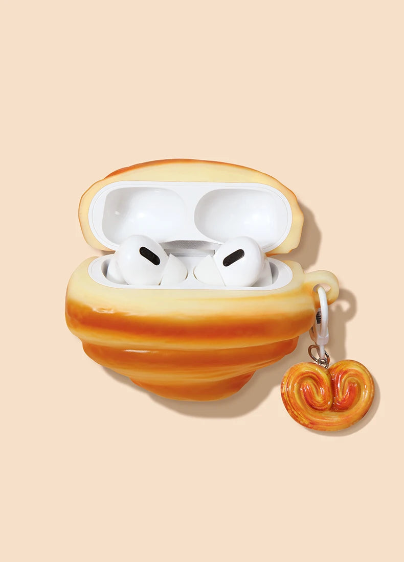Toast Bread Donut Chocolate Cookies Case for Apple AirPods 4 1 2 3 Generation Cover for AirPods Pro 2nd Gen Air Pods Protective Caseverse