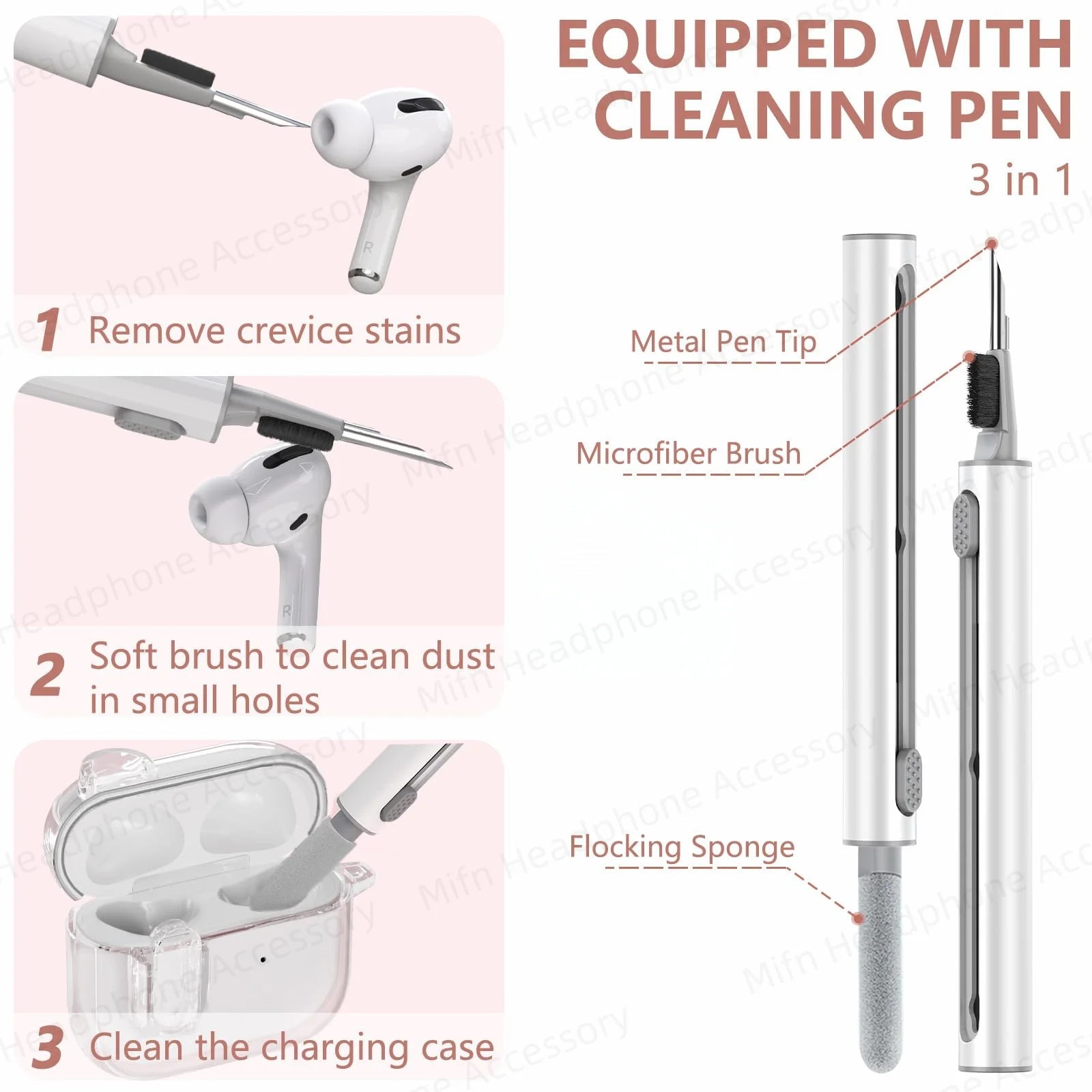 Transparent headphone case For AirPods Pro 2 USB C Funda Capa for AirPod Pro 1st Gen 2 3 Charging Case USB-C 2023 2022 2019 Case Caseverse