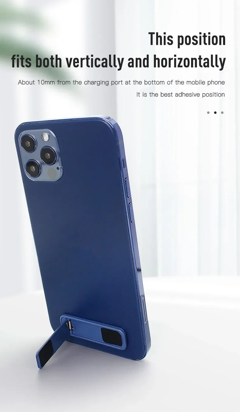 Mobile Phone Colourful Metal  Holder Strip Shape Back Sticker Stand Simple Portable Cellphone Bracket for iPhone 16 15 14 Xiaomi