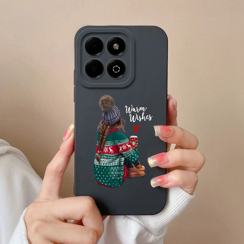 Case For Honor X6B Phone Back Cover Cute Avocado Soft Comfortable Liquid Silicone Camera Protection Anti Drop Bumper Capa Funda - Caseverse