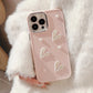 Ins Cute 3D Pearl Love Heart Phone Case For iPhone 16 15 14 13 12 11 Pro Max X XS XR 8 7 Plus SE 2022 Soft Silicone Bumper Cover - Caseverse