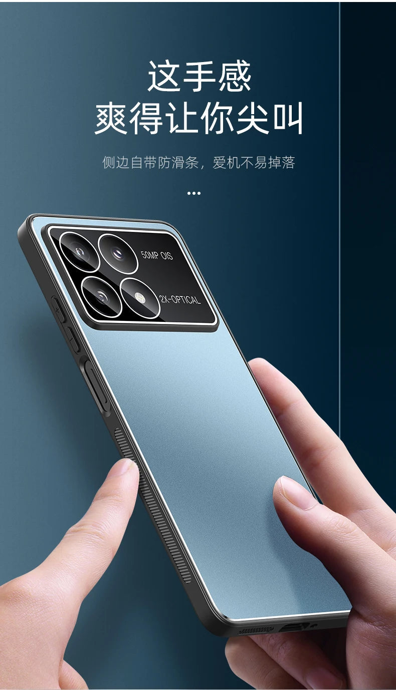 Luxury Metal Case For Xiaomi Poco X6 Pro 2311DRK48G Phone cases Shockproof Coque Shell TPU Soft Bumper Full Skin Funda Caseverse