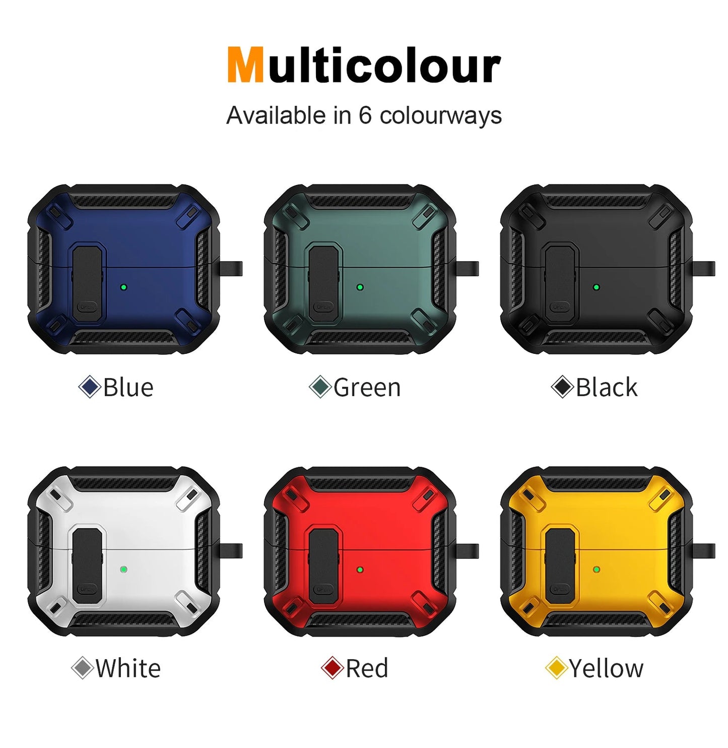 Newest carbon fibre switch earphone cover for Men For Samsung Galaxy Buds 3/Buds3 Pro Buzz 3 Pro Earbuds Case with cleaning kit Caseverse