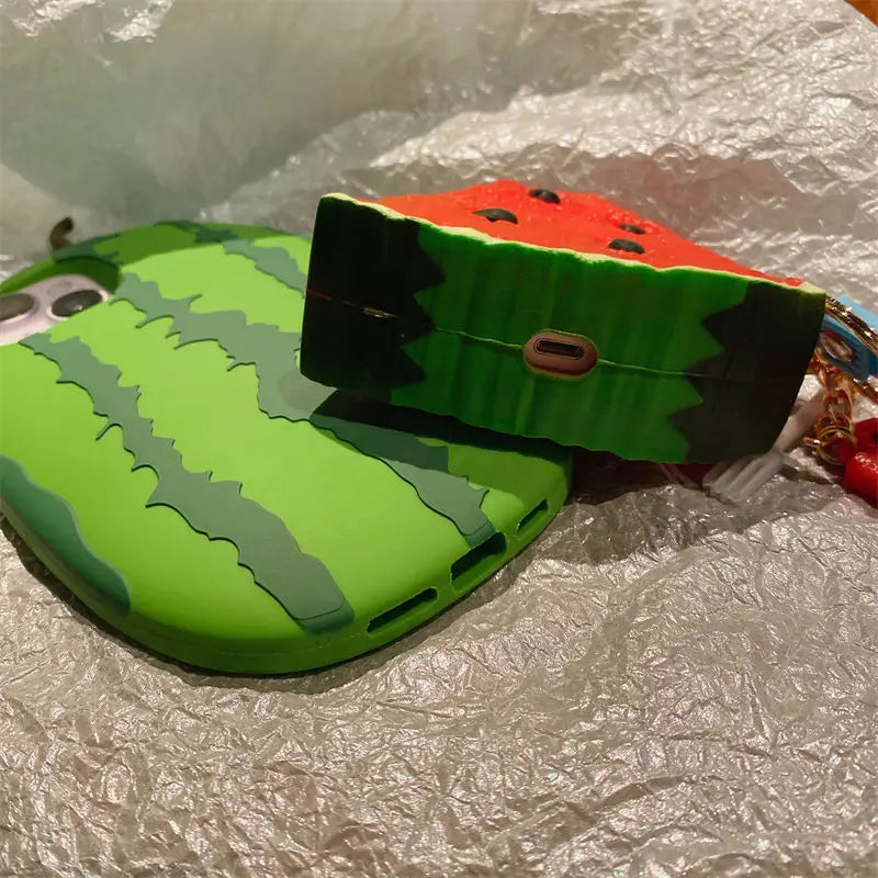 For Airpods 4 Simulation Fruit 3D Watermelon Cute Earpods Case for Airpods 1 2 3 Pro 2 Wireless Earphone Cover Charging Box Caseverse