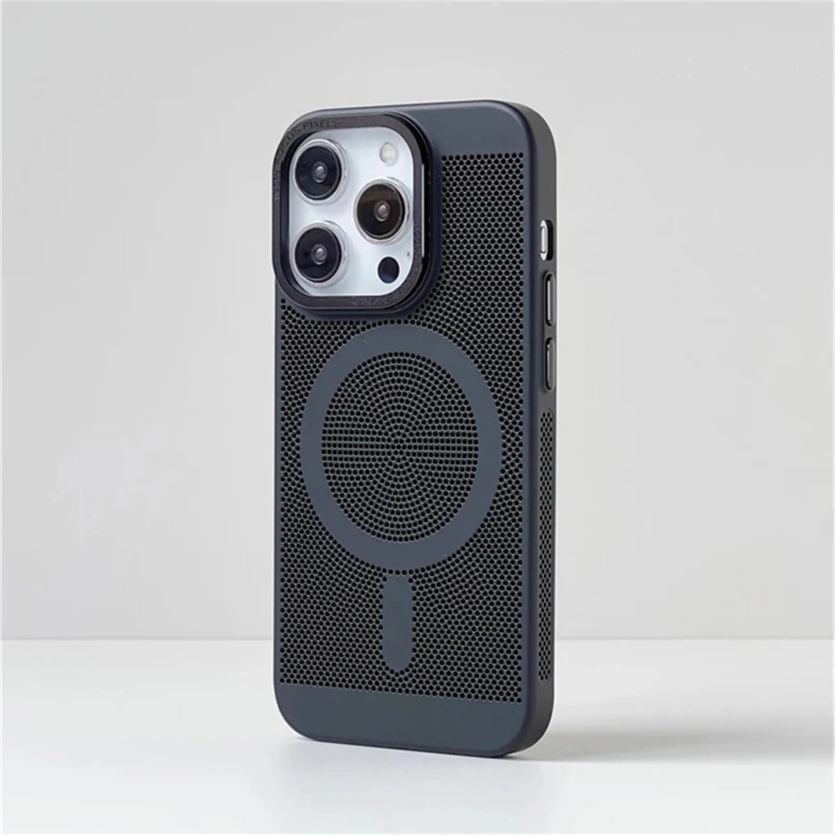Ultra-thin Cooling Mesh Magnetic Matte Hard Steel Magnetic Shockproof Case for iPhone 15 13 12 14 11 Pro Max Caseverse