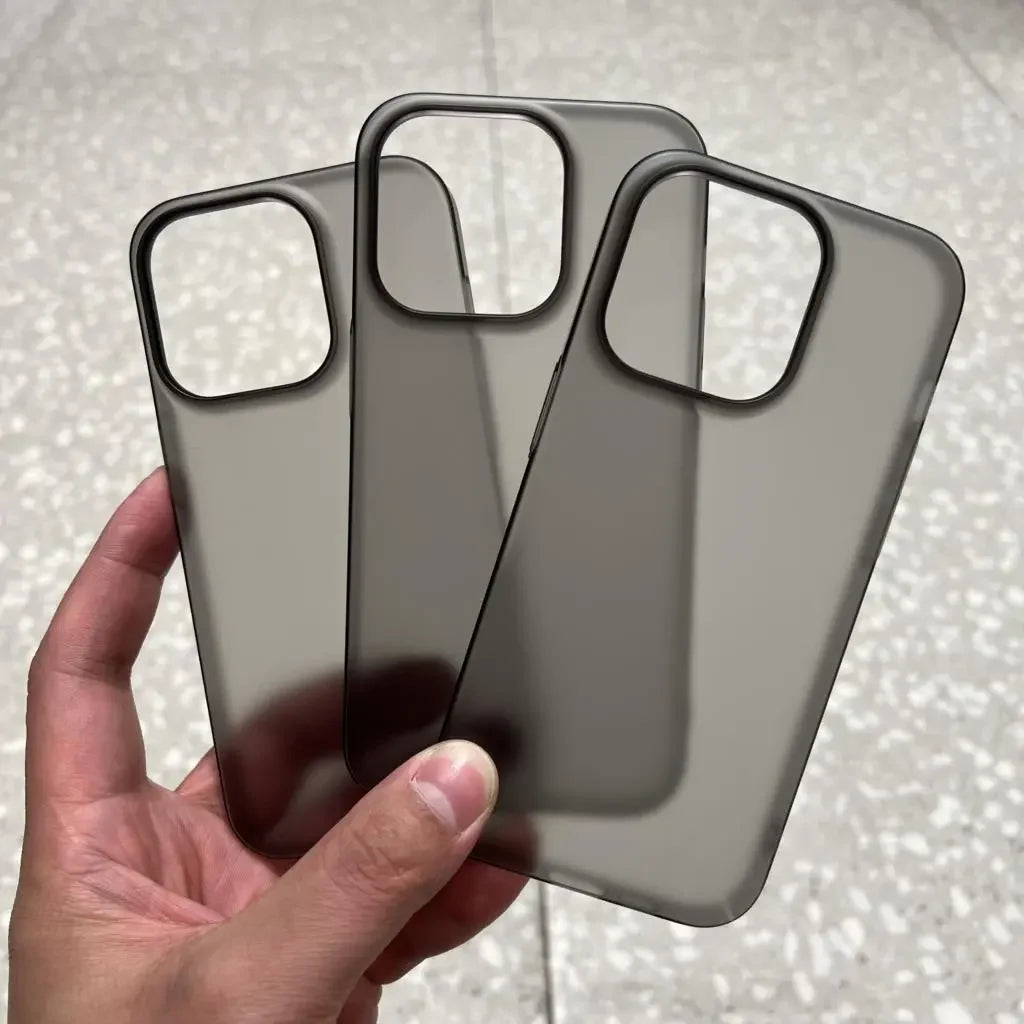 Ultra Thin Matte Hard PC Translucent Clear Phone Case For iPhone 16 Pro 15 14 Plus 13 12 Pro Max Shockproof Slim Skin Back Cover - Caseverse