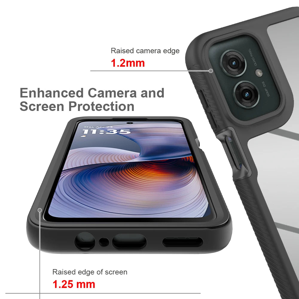 Moto G55 5G Phone Case Shockproof Clear Case TPU Bumper Rugged Cover For Motorola Moto G35 5G Protective Case - Caseverse