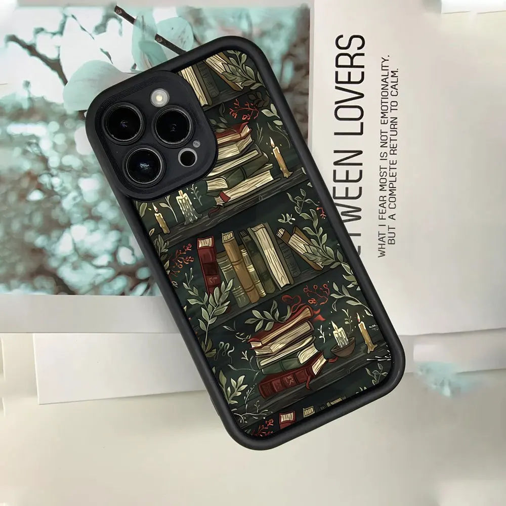 Book Cartoon Creative Pattern Phone Case For iPhone 16 15 11 12 Pro Max XR X XS 7 8 Plus SE2 Cases For iPhone 14 13 Pro XS Max - Caseverse