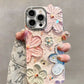 Luxury Flowers Glitter Laser Phone Case For iPhone 16 Pro Max 15 14 Plus 13 12 11 Diamond Soft Shockproof Lens protection Cover Caseverse