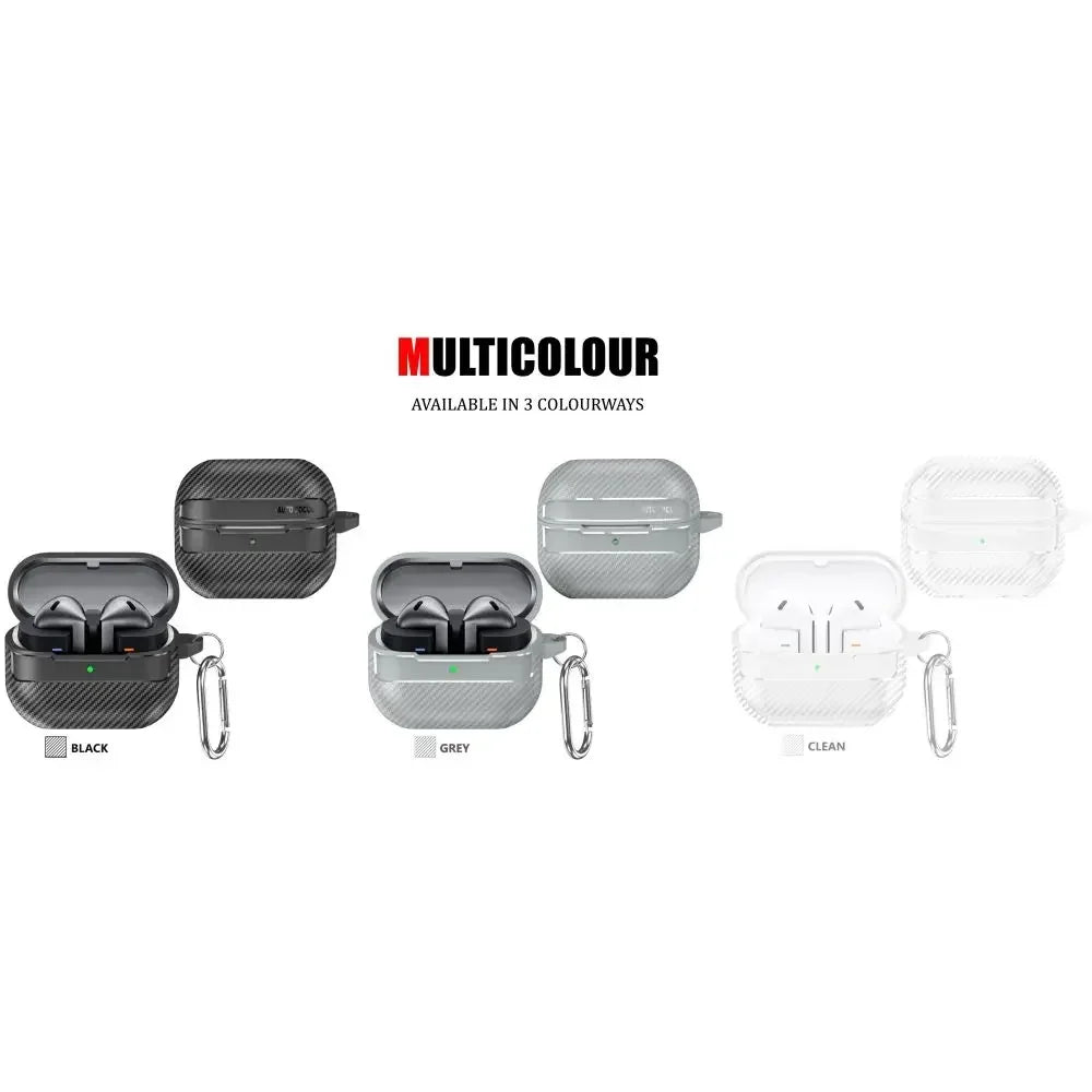 Shockproof Earphone Case for Samsung Galaxy Buds 3 Buds3 Pro Cover Carbon Fiber Texture Shell Soft Silicon Bag Coques