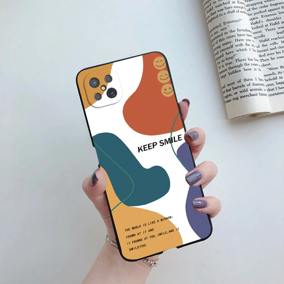 Case For OPPO Reno4 Z 5G Phone Case Cute Flower Cartoon Silicone Soft Back Fundas Cover For OPPO Reno 4Z CPH2065 Reno4Z 5G Coque - Caseverse