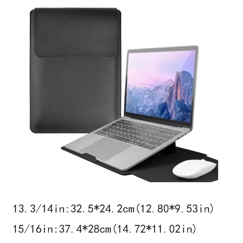 Portable Laptop Sleeve Bags Waterproof Pu Leather Notebook Sleeves Neoprene Soft Sleeve Tablet Cases