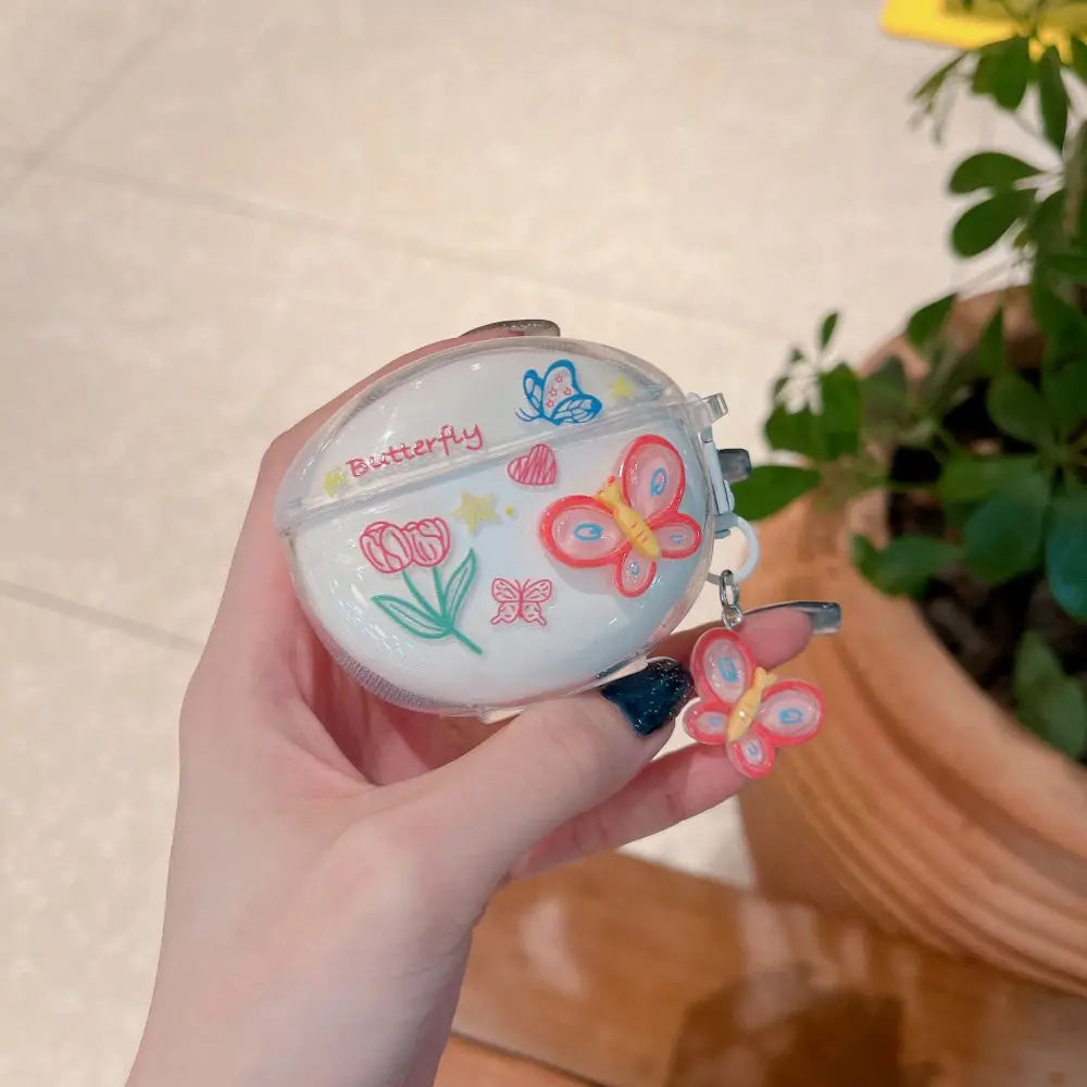 3D Flower Fruit Pattern Headphone Case For Xiaomi Redmi Buds 6 Buds 5 Pro Buds4 Active Buds 4 Lite Cover With Lovely Keychain Caseverse