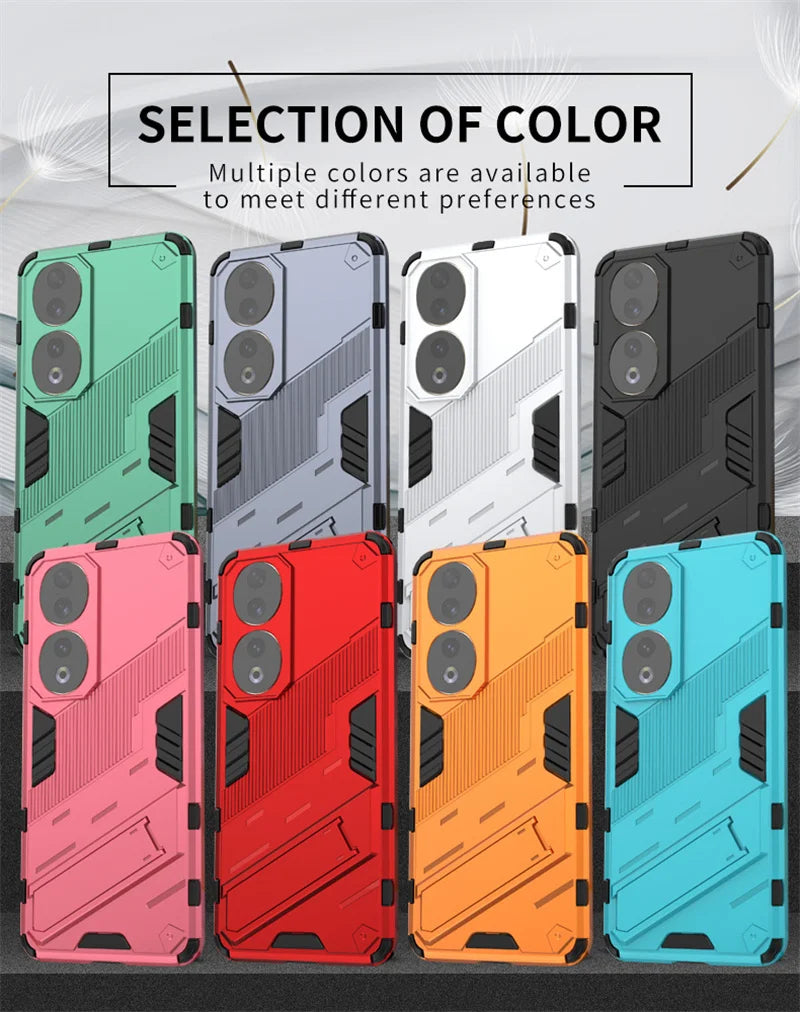 For Honor 90 Case Shockproof Rugged Hard PC Armor Phone Cases For Honor 90 Pro Honor90 Lite Car Magnetic Holder Stand Back Cover - Caseverse