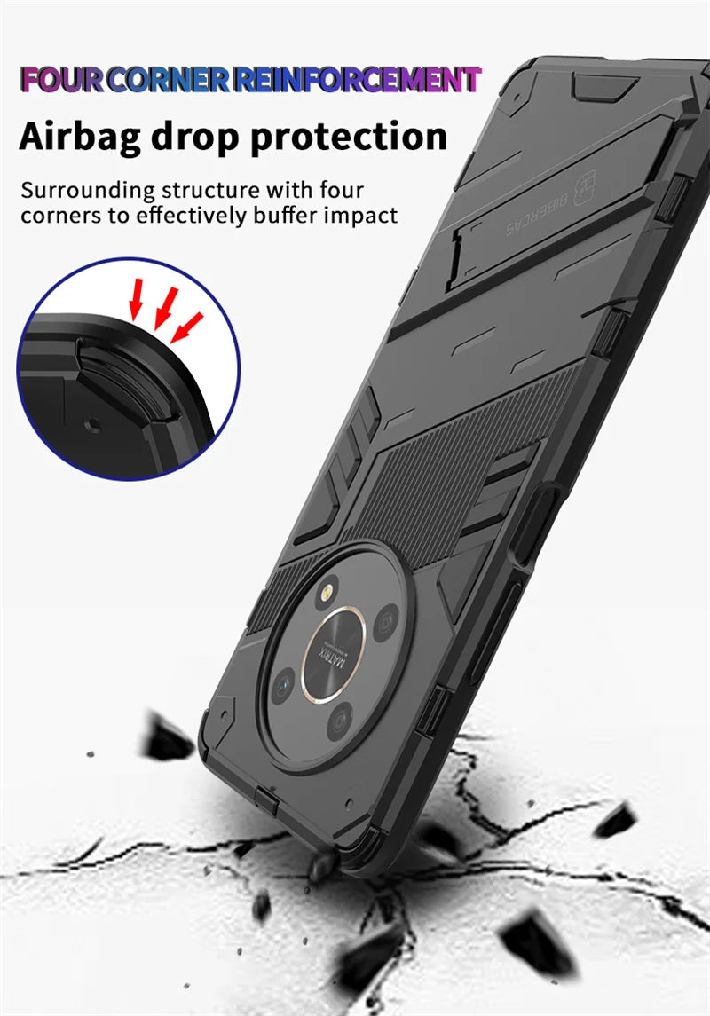 For Honor Magic 4 Lite Case Magnetic Holder Shockproof Armor Phone Cases for Honer Magic4 Lite 5G 4Lite Light 5G Rugged Cover - Caseverse