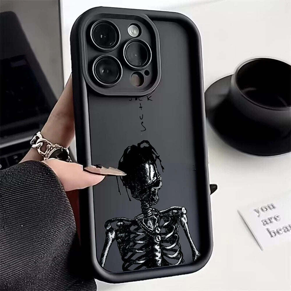 Luxury Travis Scott Cactus Jack Phone Case for IPhone 16 15 14 13 12 11 Pro Max Mini XR XS X 7 8 Plus Soft TPU Back Cover - Caseverse