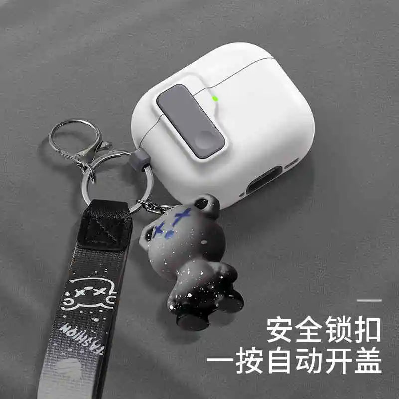 2024 New Hard Protector for AirPods 4 with Magnetic Lid Lock Hybrid Case Luxury Protection Cover for Apple AirPods 4(USB C) Caseverse