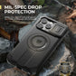 For iPhone 16 Pro Max Rugged Armor Shockproof Case with Built-in Sliding Camera Cover and Built-in Screen Protector Kickstand - Caseverse