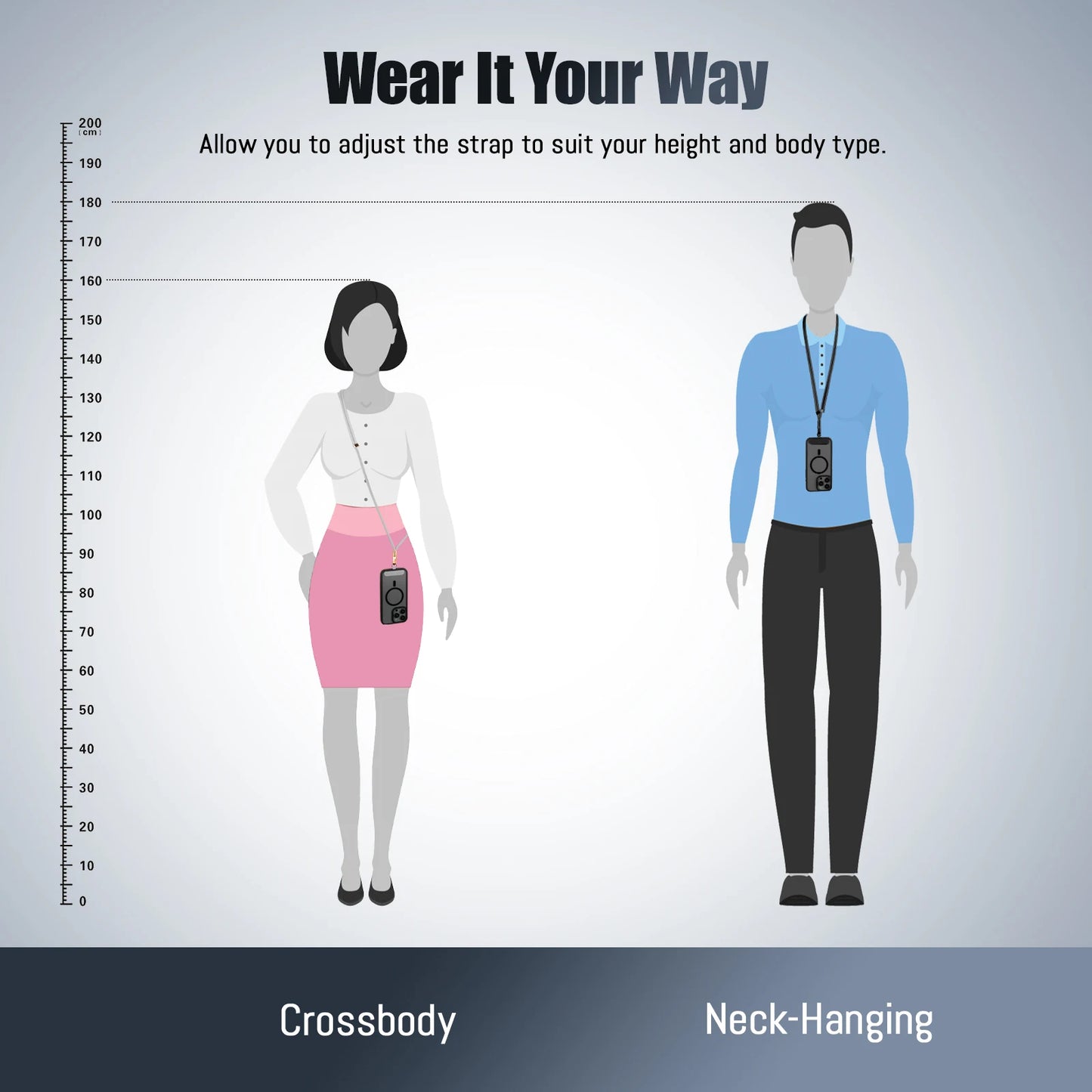 2 Pack Phone Lanyard Anti-theft Universal Cellphone Multifuctional Patch Lanyards for iPhone & Most Smartphones