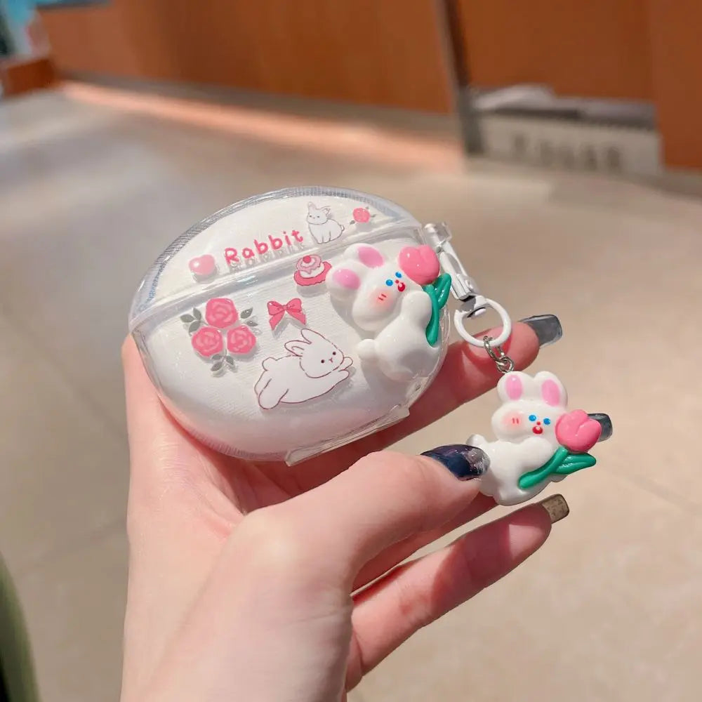 3D Flower Fruit Pattern Headphone Case For Xiaomi Redmi Buds 6 Buds 5 Pro Buds4 Active Buds 4 Lite Cover With Lovely Keychain Caseverse