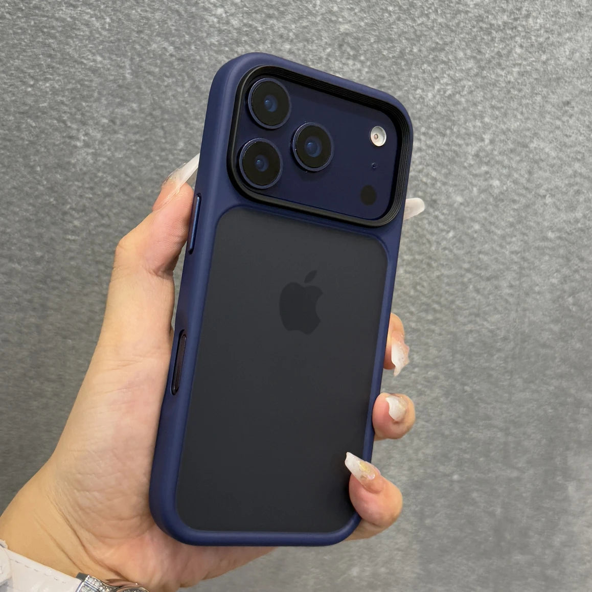 Luxury Orange Shield Matte Transparent Phone Case For iPhone 17 Pro Max 17 Pro 17 New Metal Buttons Skin Feel Shockproof Cover