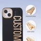 Leather Phone Case Custom Name Wristband Metal Gold Letters Personalized Cover for iPhone16 15 14 13 12 11ProMax 15 16plus Caseverse