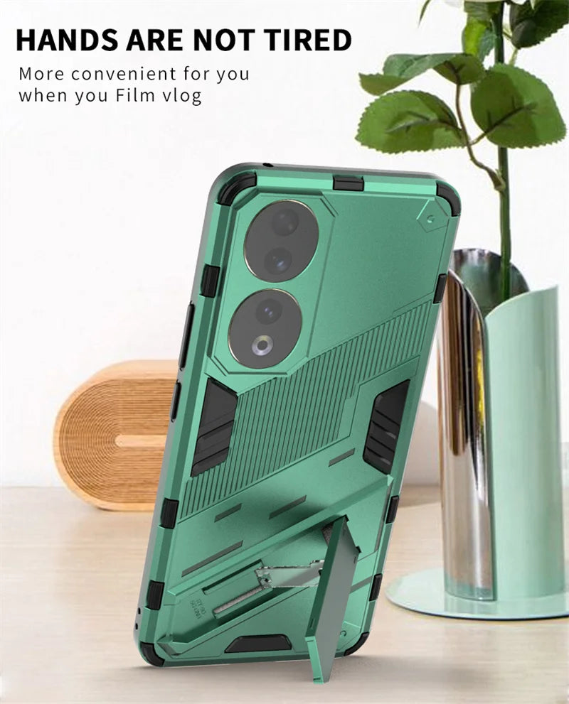 For Honor 90 Case Shockproof Rugged Hard PC Armor Phone Cases For Honor 90 Pro Honor90 Lite Car Magnetic Holder Stand Back Cover - Caseverse