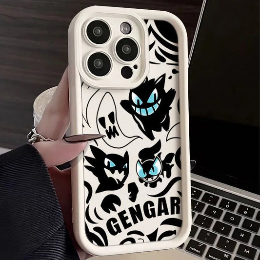 Pokemon Gengar Phone Case for iPhone 15 14 13 12 Mini 11 Pro Max XS X XR 8 7 6S 6 Plus SE 2020 Liquid Silicone Shockproof Cover Caseverse