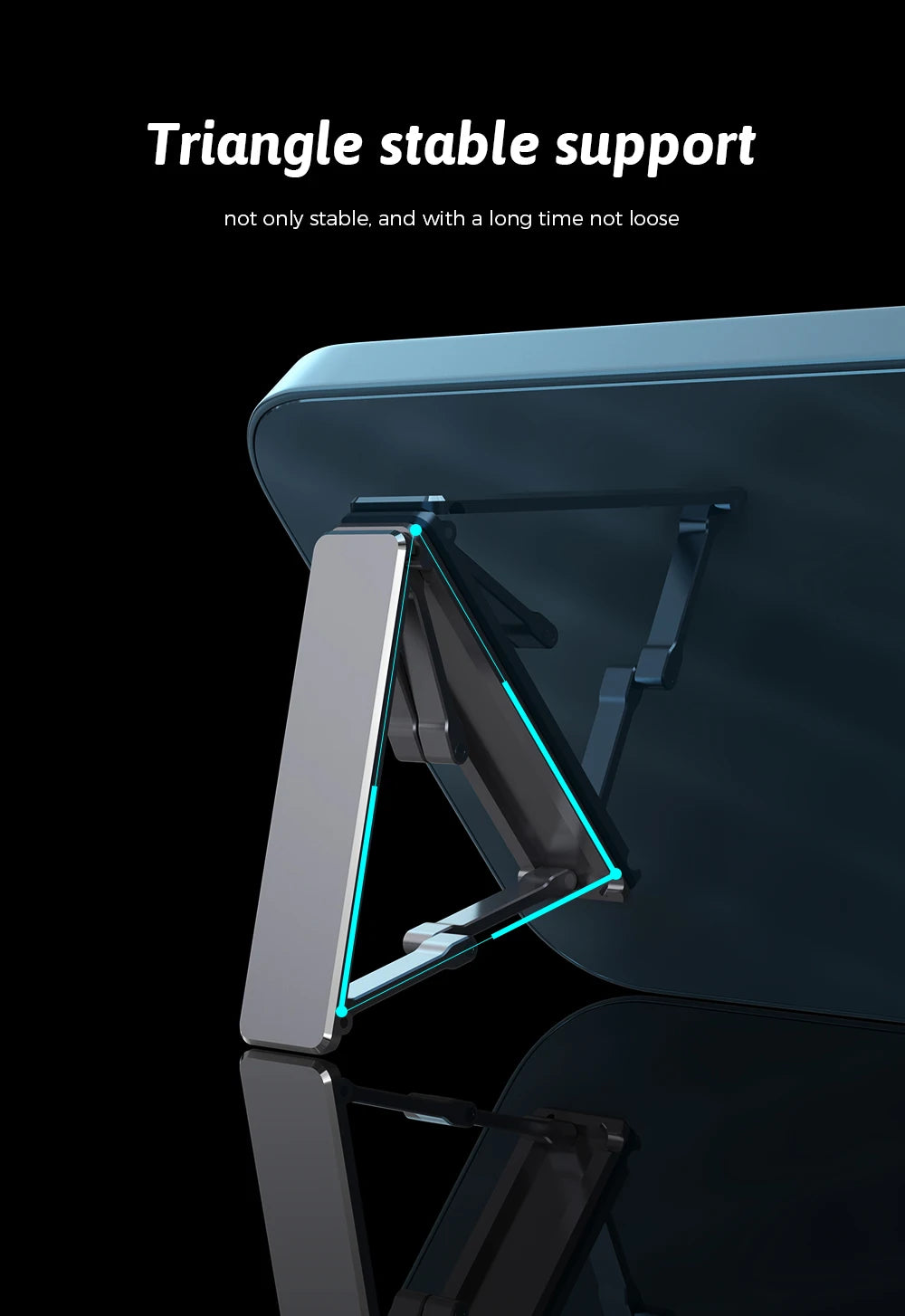 Metal Folding Phone Holder Alloy Invisible Back Stick Phone Desktop Holder Portable Mobile Support Phone Stand for iPhone Xiaomi - Caseverse