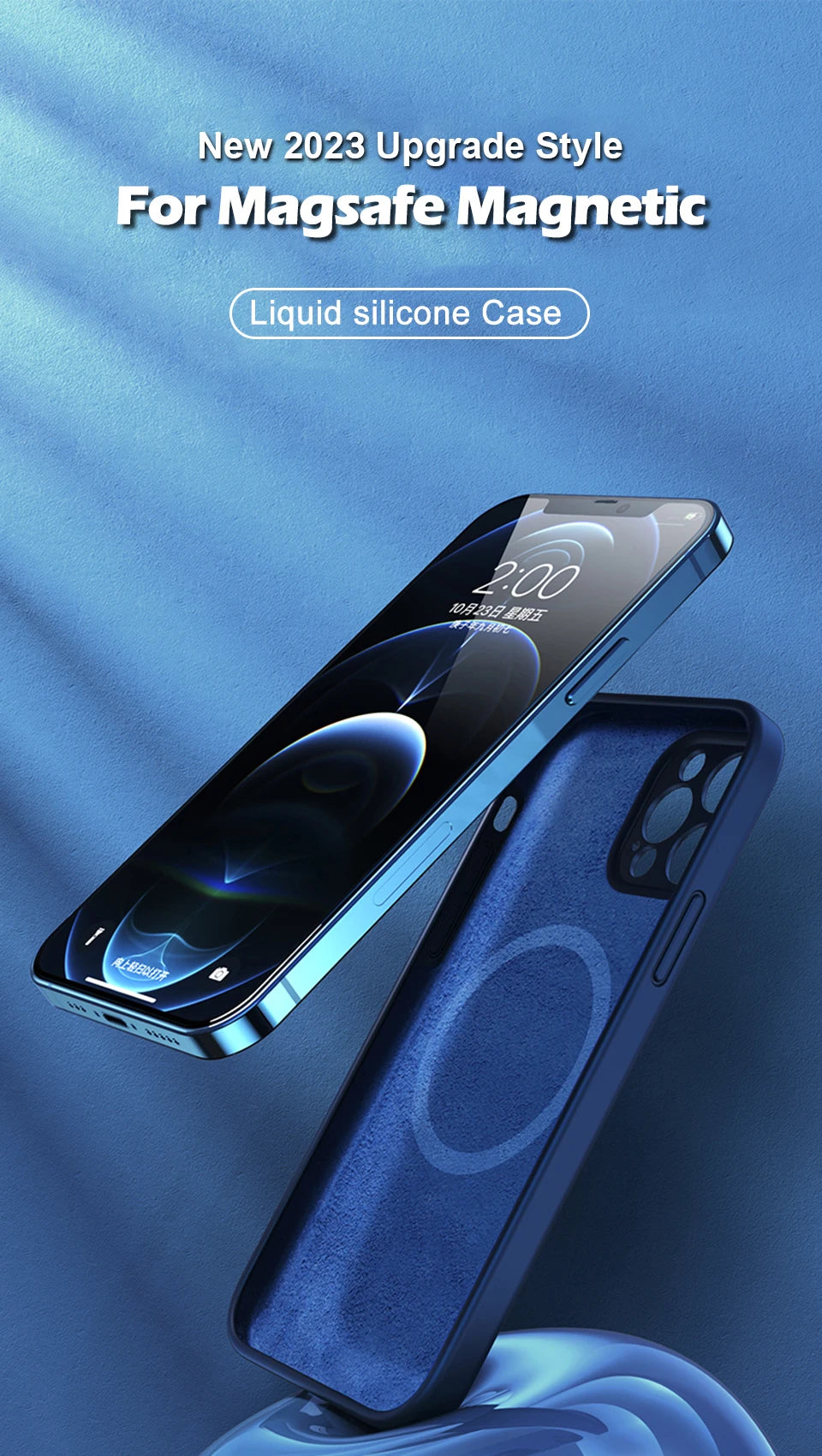 Original Magnetic Liquid Silicone Phone Cases For iPhone 16 15 14 13 12 11 Pro Max Magsafe Case Wireless Charge Shockproof Cover - Caseverse