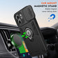 Rugged Armor Shockproof Phone Case For Infinix Smart 9 X6532 Hot 50i X6531 X6531B Sliding Window Metal Ring Holder Back Cover - Caseverse