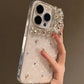 Bling Siliver Color Diamond Phone Cases For iPhone 16 15 Pro Max 12 13 14 Pro Max High-end Luxury Marble Protective Soft Cover - Caseverse