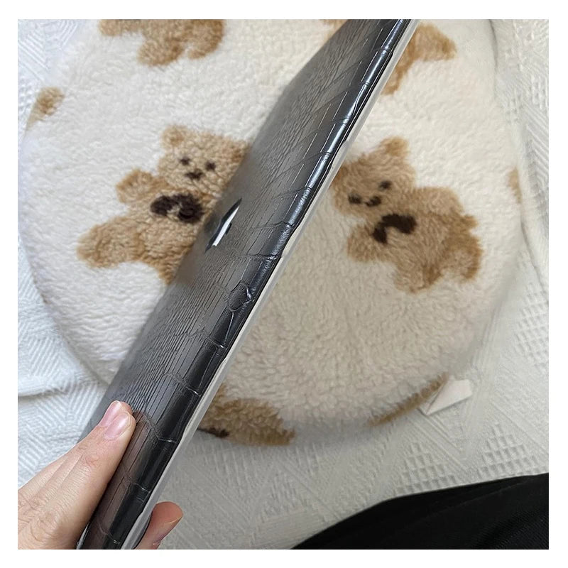 Laptop Case for Macbook Air 15 13 M2 Chip Leather Cover for A2941 A2681 A2338 M1 Pro14 2021 2023 M3 Crocodile Pattern Skin Shell