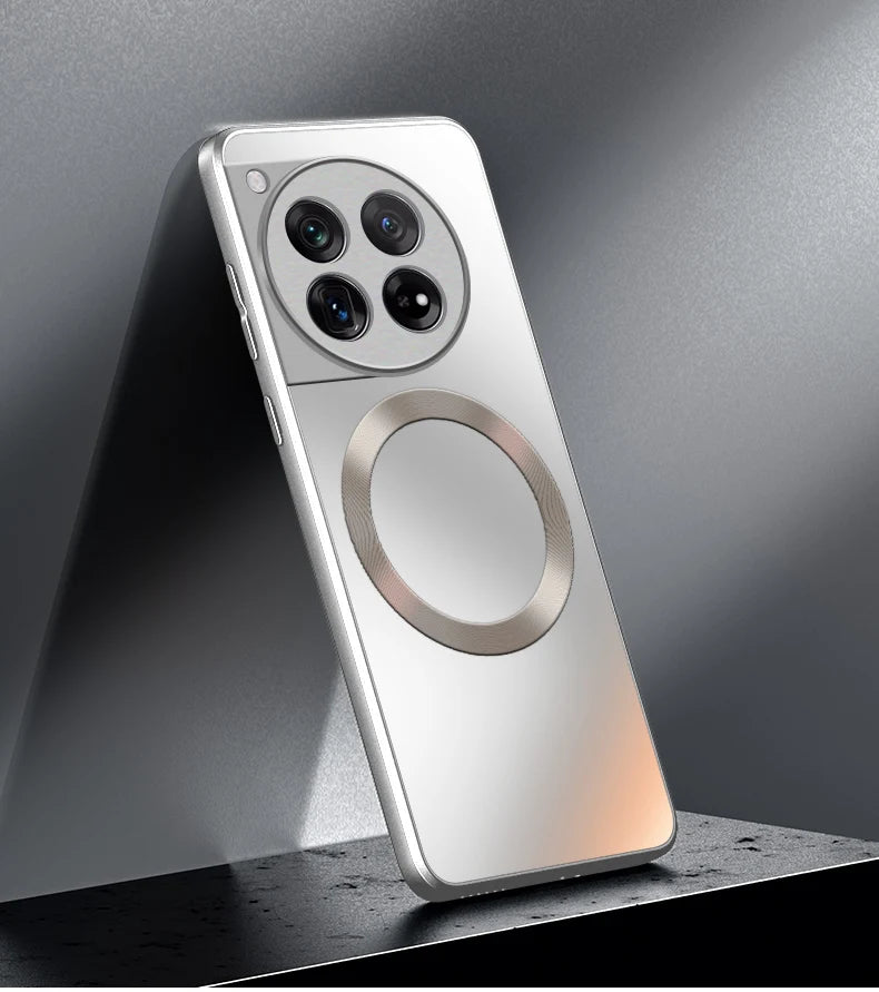 For OnePlus 12 Case Hard Matte Magnetic Wireless Charging MagSafe Protect Back Cover Case For OnePlus12 One Plus 12 Phone Shell - Caseverse