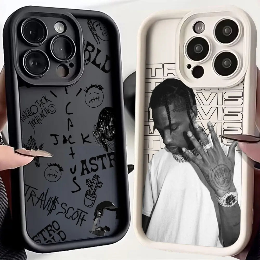 Luxury Travis Scott Cactus Jack Phone Case for IPhone 16 15 14 13 12 11 Pro Max Mini XR XS X 7 8 Plus Soft TPU Back Cover - Caseverse