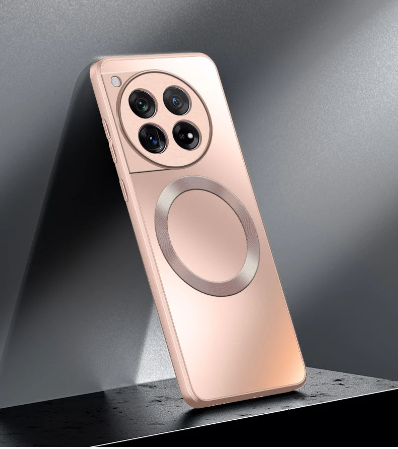 For OnePlus 12 Case Hard Matte Magnetic Wireless Charging MagSafe Protect Back Cover Case For OnePlus12 One Plus 12 Phone Shell - Caseverse