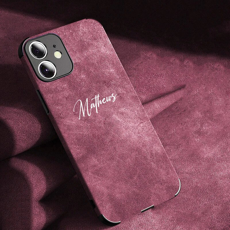 Personalized Luxury Leather Lambskin Case For iPhone 11 12 13 14 15 16 Pro Max Customized Name DIY Cover 11 12 13 14 15 Pro Max Caseverse